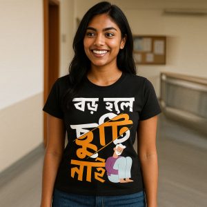 Boro hole chuti nai bengali graphic tshirt