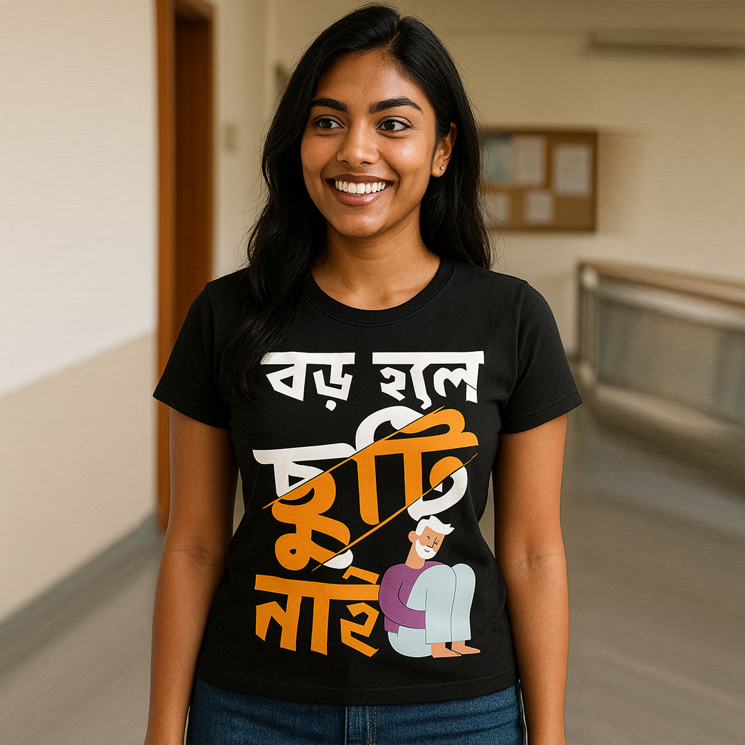Boro hole chuti nai bengali graphic tshirt